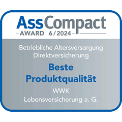 Ratingsiegel von AssCompact WWK hat die beste Produktqualität bei der bAV Direktversicherung