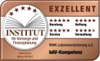 Ratingsiegel vom Institut für Vorsorge und Finanzplanung für die exzellente bAV-Kompetenz der WWK