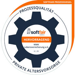 Ratingsiegel von Softfair WWK ist hervorragend in der Prozessqualität Private Altersvorsorge