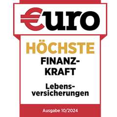 Ratingsiegel von EURO die WWK hat die höchste Finanzkraft der Lebensversicherungen