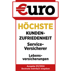 Ratingsiegel von EURO die WWK hat die höchste Kundenzufriedenheit bei den Serviceversicherern für Lebensversicherungen