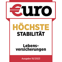 Ratingsiegel von EURO die WWK hat die höchste Stabilität der Lebensversicherungen