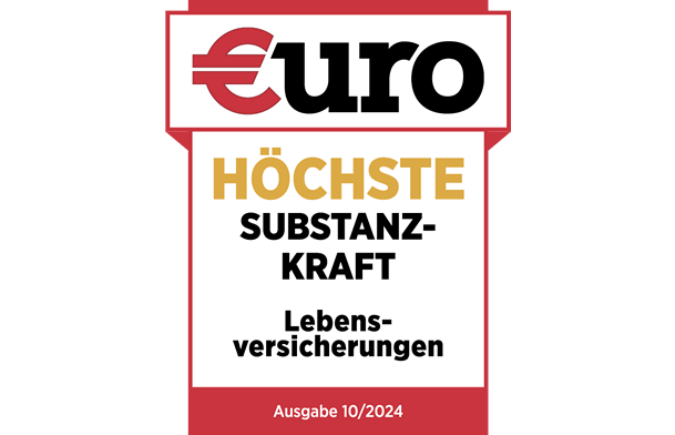Ratingsiegel von EURO die WWK hat die höchste Substanzkraft der Lebensversicherungen
