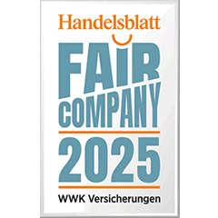 Ratingsiegel des Handelsblattes WWK ist die Fair Company des Jahres 2025
