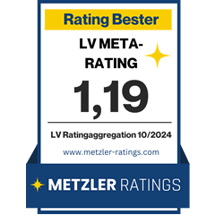 Ratingsiegel von Metzler Ratings WWK ist Rating Bester im LV Metarating