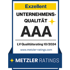 Ratingsiegel von Metzler Ratings WWK hat die Unternehmensqualität AAA Exzellent