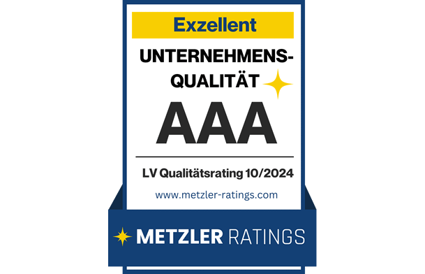 Ratingsiegel von Metzler Ratings WWK hat die Unternehmensqualität AAA Exzellent