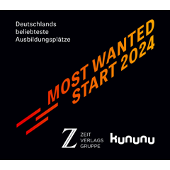 Ratingsiegel der Zeit Verlagsgruppe und kununu die WWK ist most wanted als beliebtester Ausbildungsplatz Deutschlands 2025