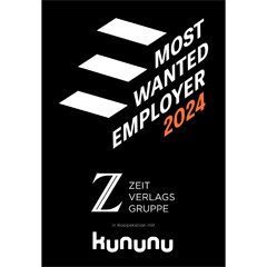 Ratingsiegel der Zeit Verlagsgruppe und kununu die WWK ist most wanted als beliebtester Ausbildungsplatz Deutschlands 2024